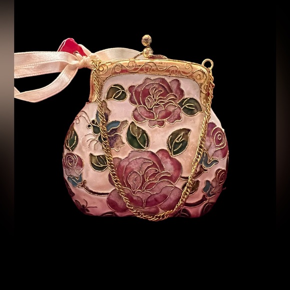 NWT Dillard’s Collectible Cloisonné Ornament Floral Purse - Picture 2 of 5